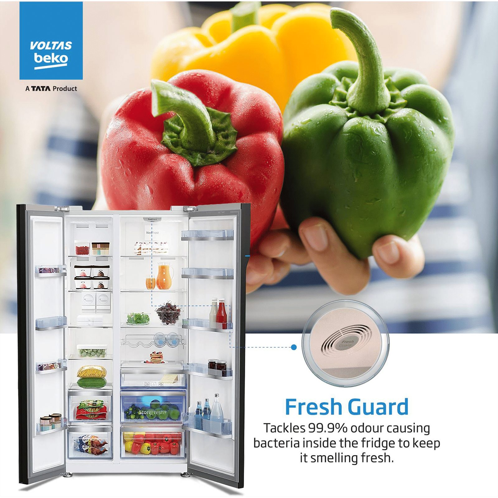 Buy VOLTAS beko 634 Litres Frost Free Side by Side Refrigerator
